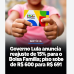 Ouça: Reajuste no valor do Bolsa família não trará aumento de despesa avalia equipe econômica de Lula.